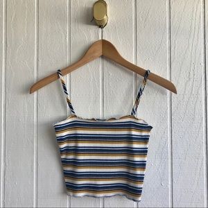Striped cropped tank top